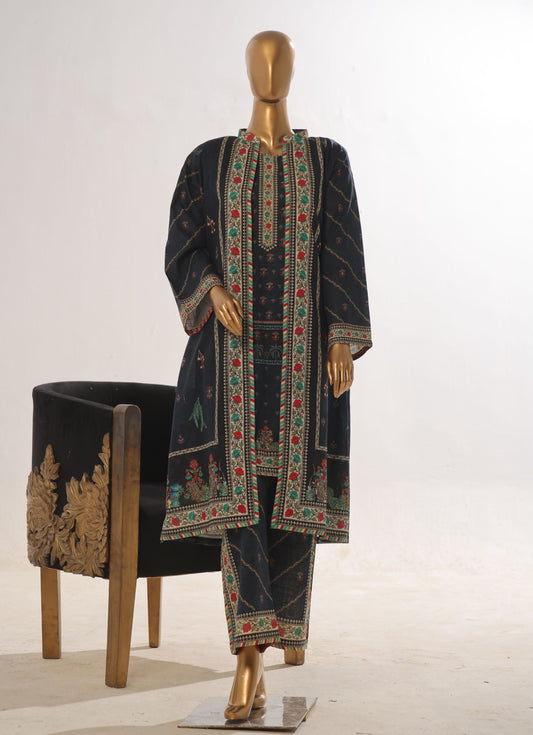 Elegant Printed 2-Piece Kurta Set with Floral Borders