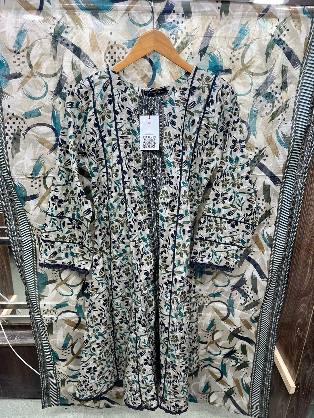 Bin Saeed Premium Lawn 3-Piece Floral Frock