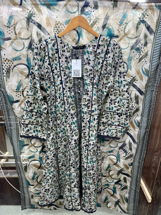 Bin Saeed Premium Lawn 3-Piece Floral Frock