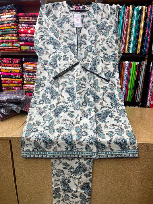 Bin Saeed Off-White 2-Piece Printed Lawn Article
