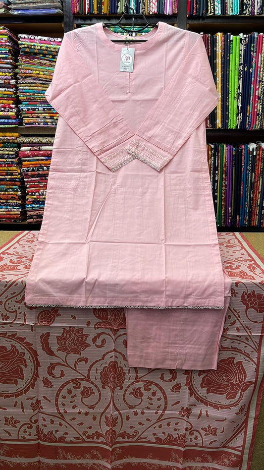 Pastel Pink with Patterned Dupatta