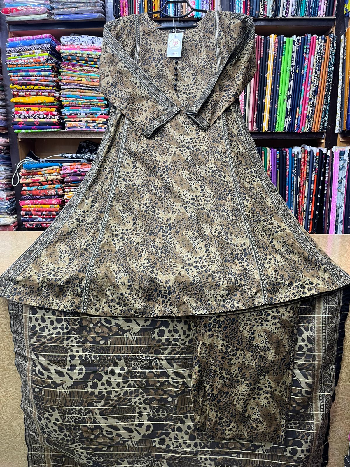 AB Collection 3-Piece Safari Animal Printed Lawn Suit