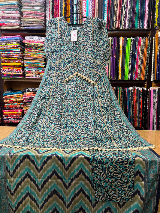 AB Collection 3-Piece Textured Ikat-Style Printed Lawn Suit