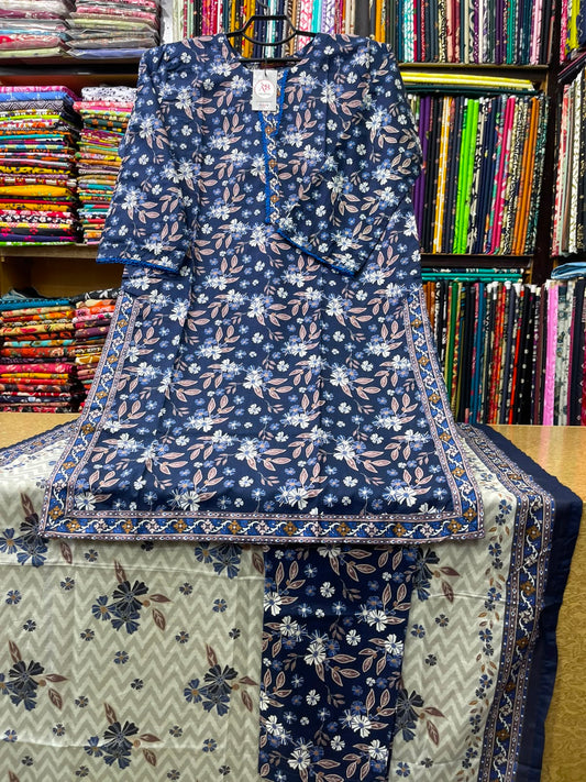 Printed Shirt with Loose Flapper Trousers & Zigzag Dupatta