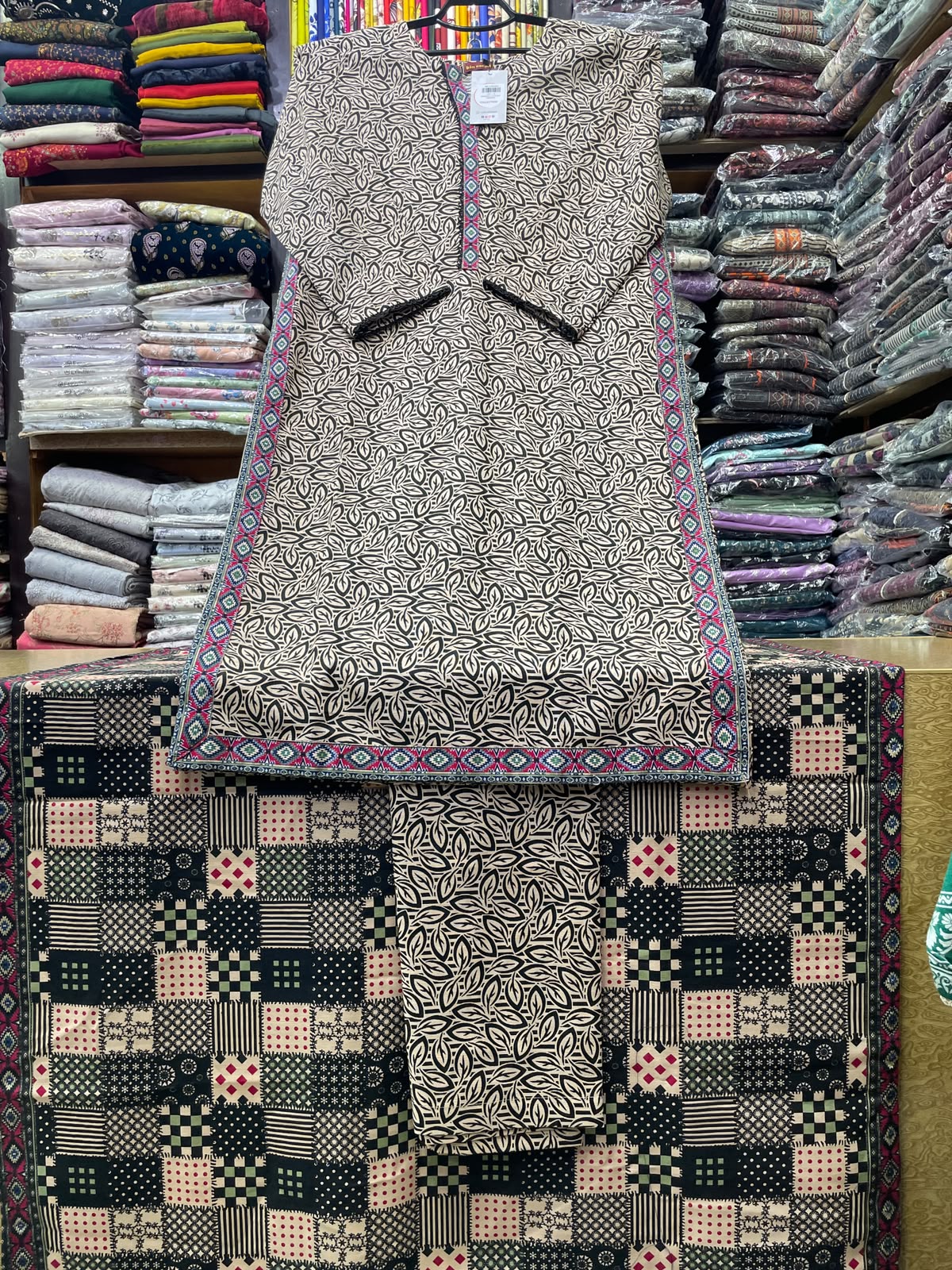 Bin Saeed Winter Collection 3 Piece Ready-to-Wear Stitched Printed Khaddar Suit