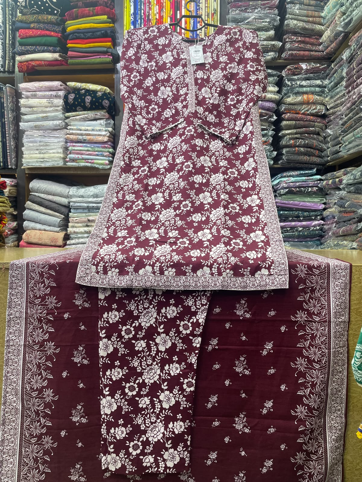 Bin Saeed Winter Collection - 3 Piece Ready-to-Wear Stitched Printed Khaddar Suit